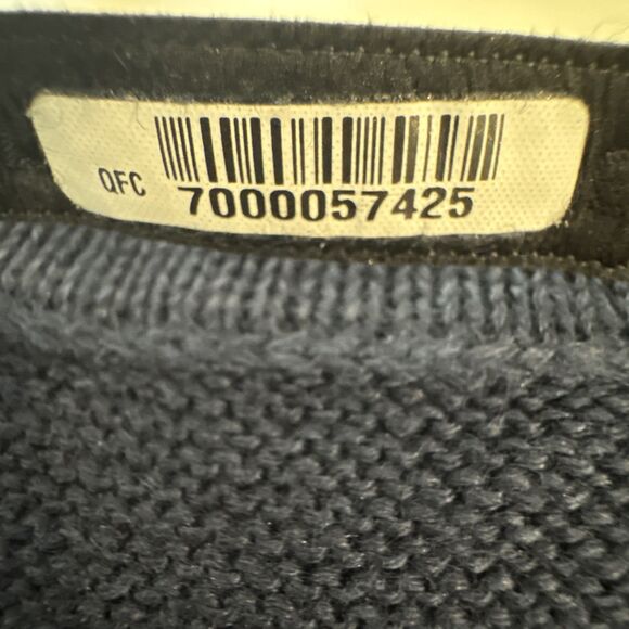 Jenni Kayne Size M Wool Sweater Dress Navy Blue Short Sleeve Knee Length - Picture 8 of 9